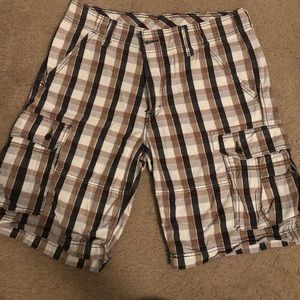 Levi Plaid Cargo Shorts